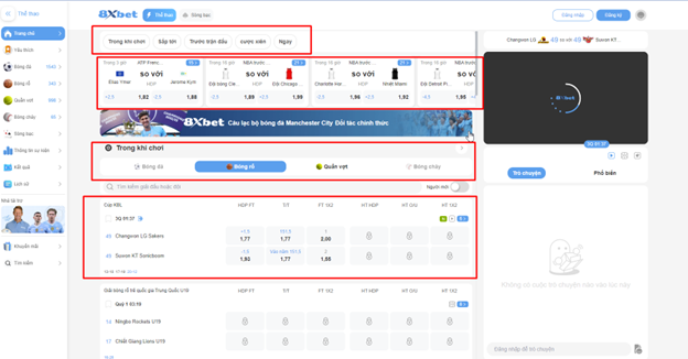Chọn trận đấu và đặt cược nhanh chóng tại 8xbet để tăng cơ hội chiến thắng